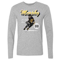 Larry Murphy Pittsburgh Retro Script WHT