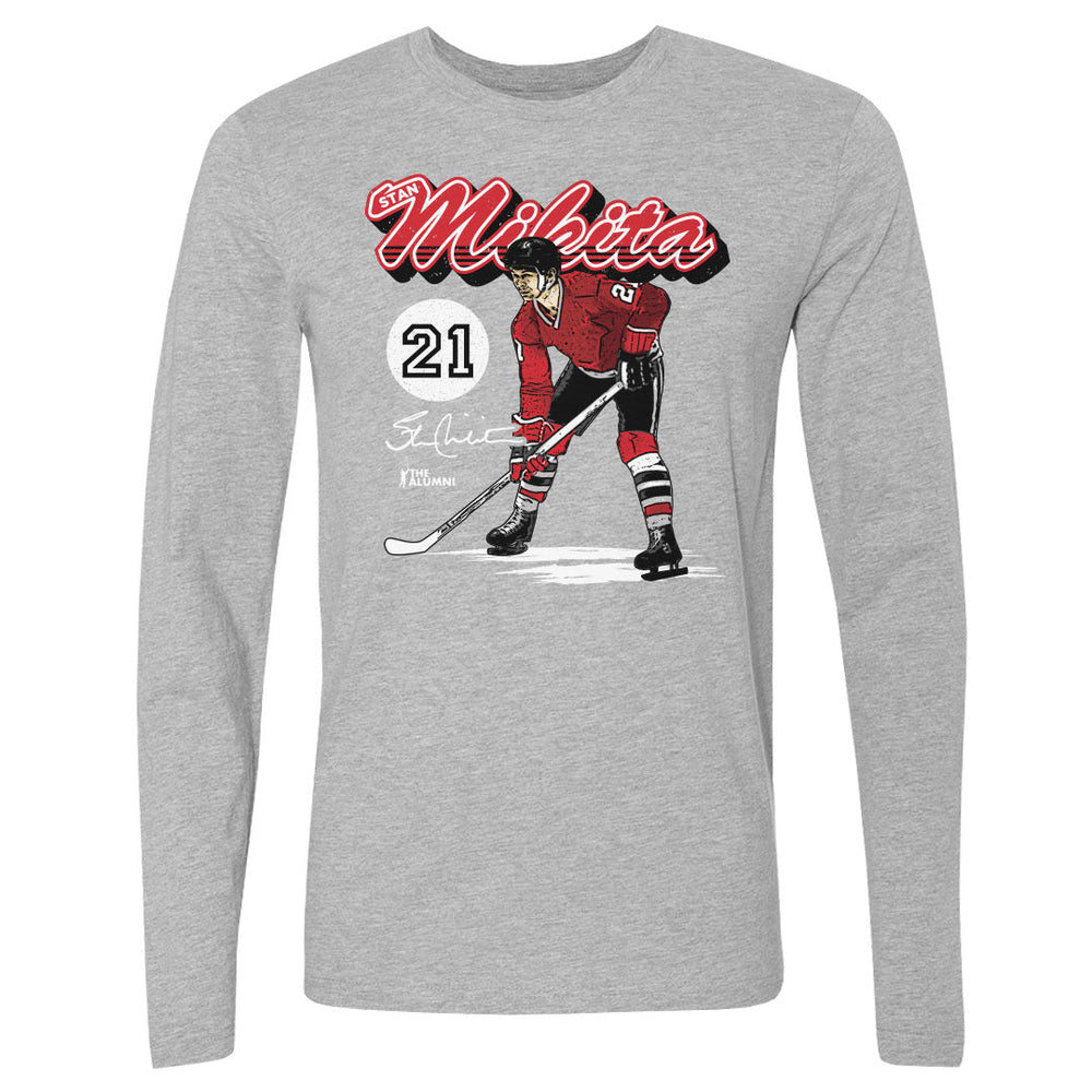 Stan Mikita Chicago Retro Script WHT (ONLINE ORDER ONLY)