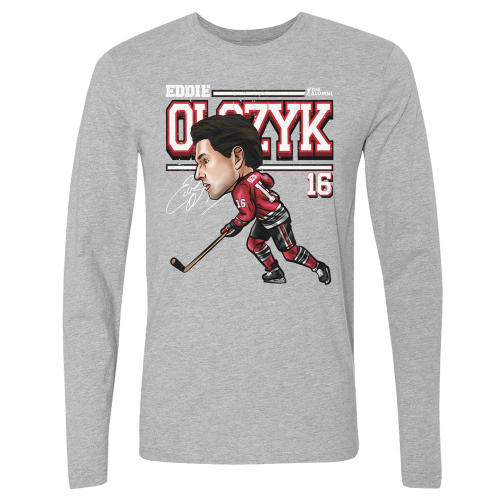 Eddie Olczyk Chicago Cartoon WHT (ONLINE ORDER ONLY)
