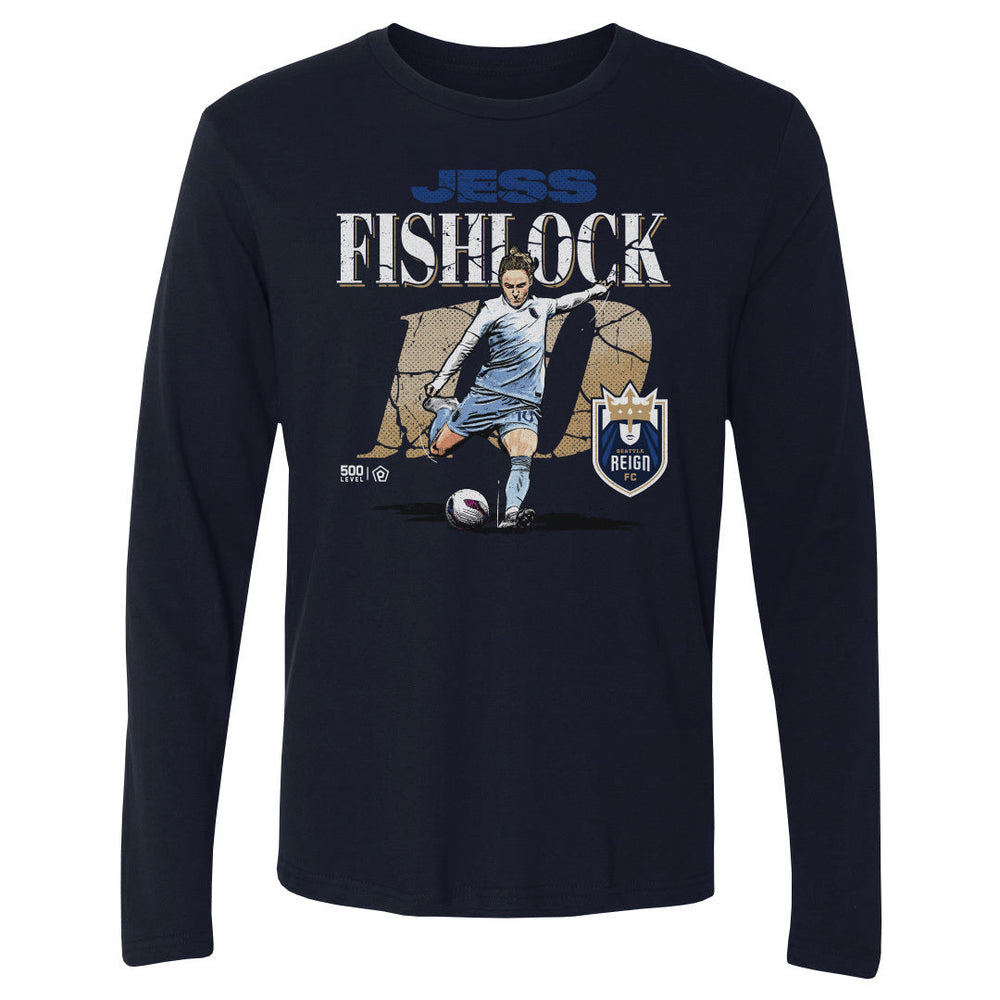 Jess Fishlock Seattle Reign FC Cracked Number WHT (ONLINE ONLY)