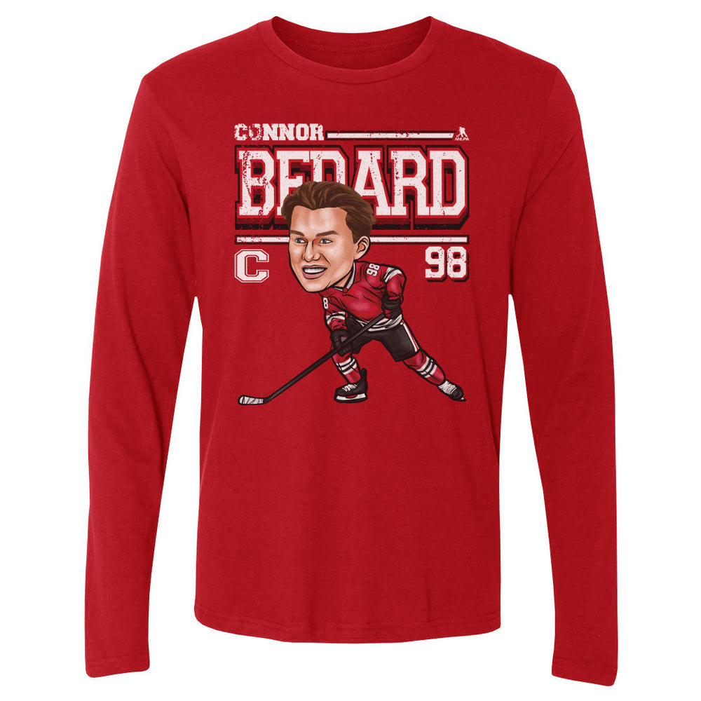 Connor Bedard Chicago Cartoon WHT (ONLINE ORDER ONLY)
