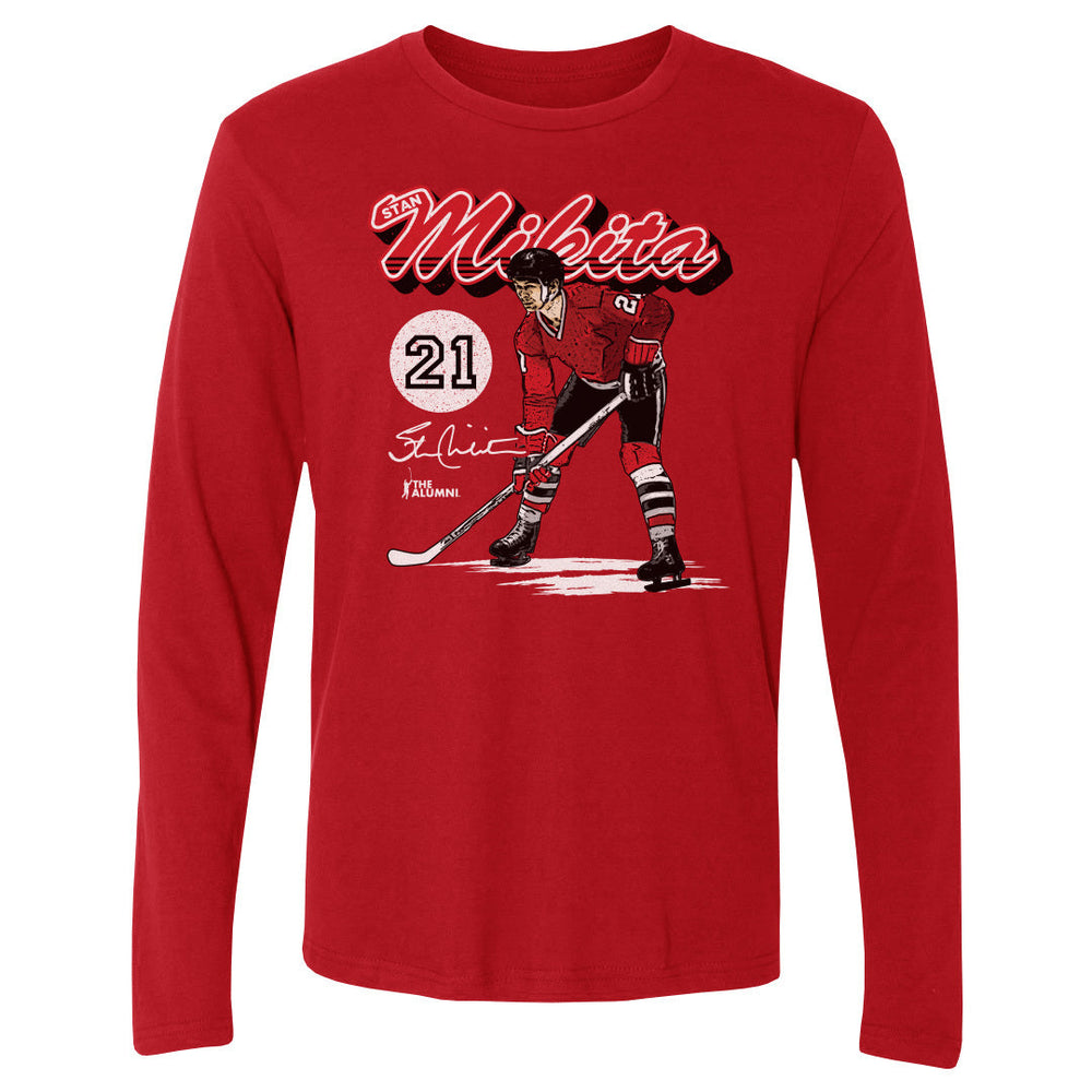 Stan Mikita Chicago Retro Script WHT (ONLINE ORDER ONLY)
