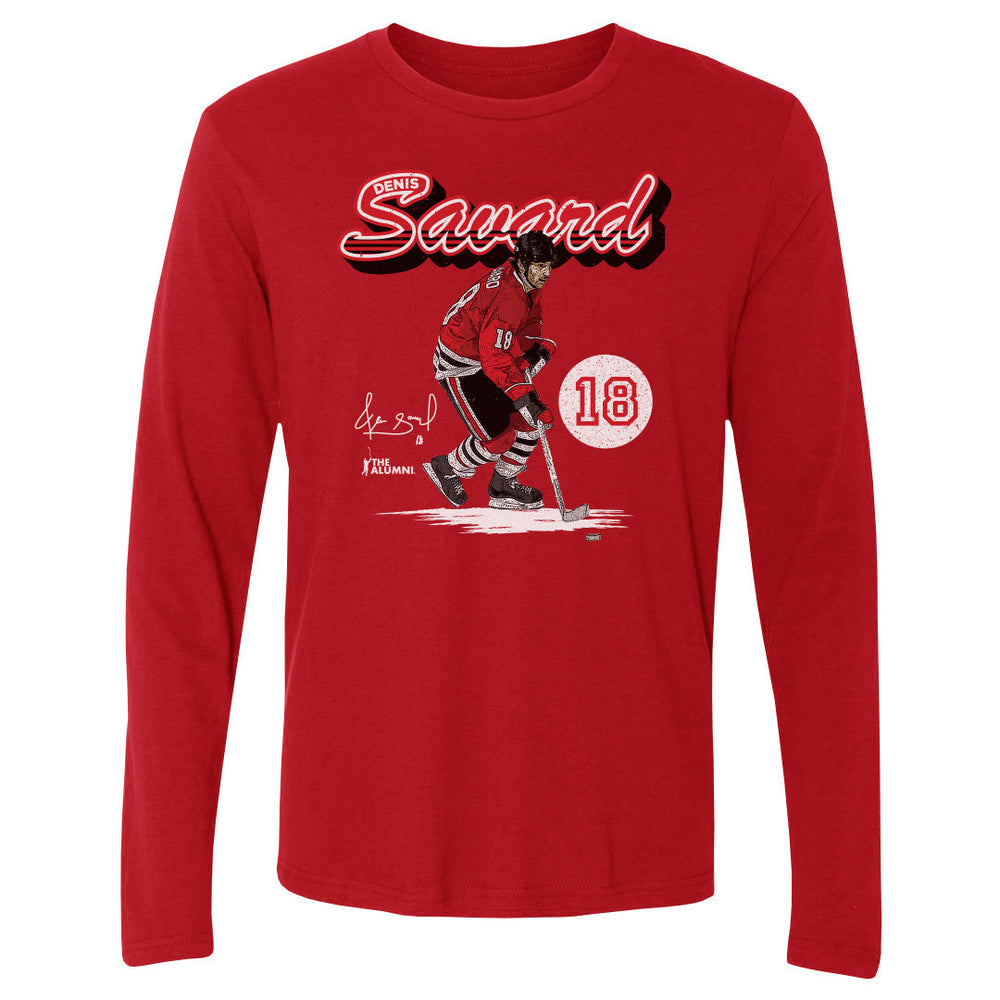 Denis Savard Chicago Retro Script WHT (ONLINE ORDER ONLY)
