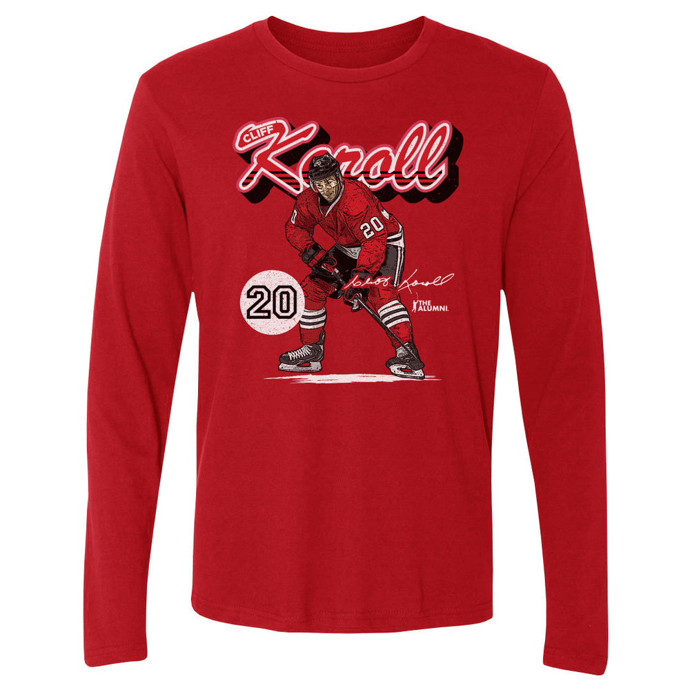 Cliff Koroll Chicago Retro Script WHT (ONLINE ORDER ONLY)
