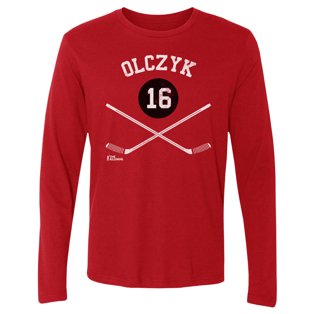 Eddie Olczyk Chicago 16 Sticks WHT (ONLINE ORDER ONLY)