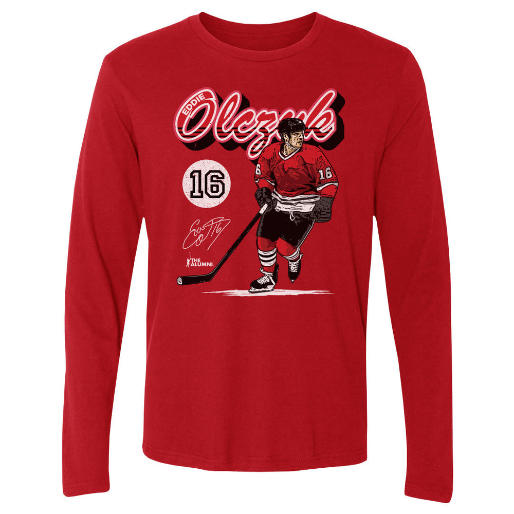 Eddie Olczyk Chicago Retro Script WHT (ONLINE ORDER ONLY)