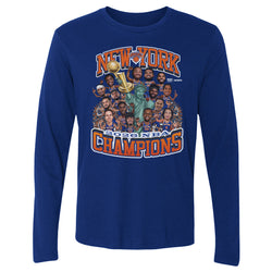 New York Knicks NBA Finals 2026 Champions Caricature WHT (ONLINE ORDER ONLY)