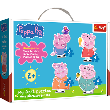 Trefl Baby Peppa Pig Classic Little Piggy Among Friends 3/4/5/6 Piece Jigsaw Puzzle