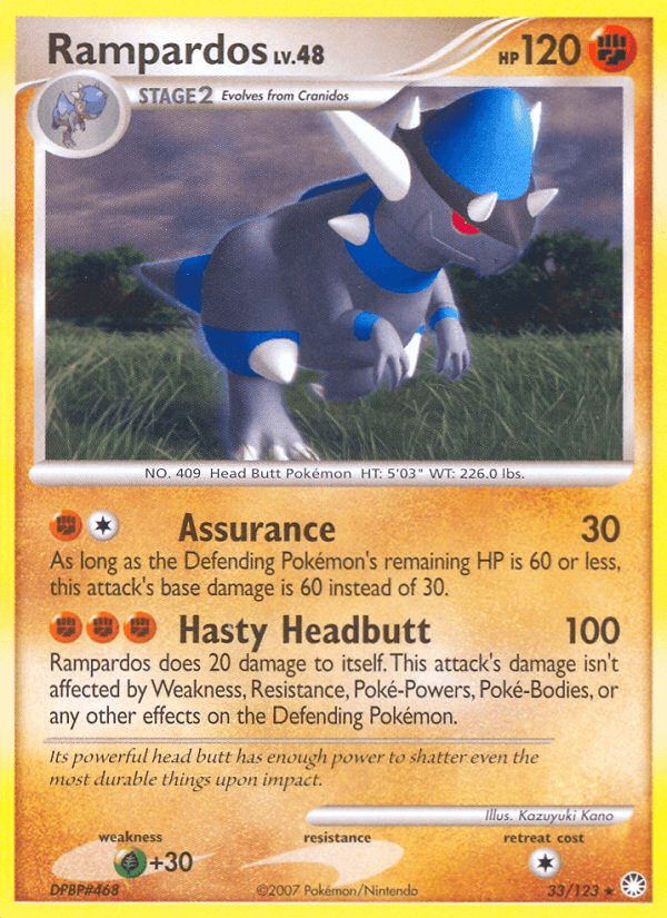 Rampardos (33/123) [Diamond & Pearl: Mysterious Treasures] (Online Only)
