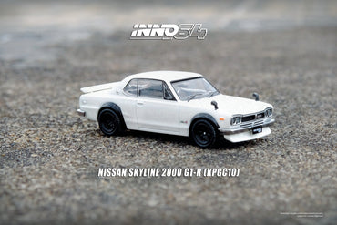 Inno64 Nissan Skyline 2000 GT-R (KPGC10) in White 1:64 (ONLINE ORDER ONLY)