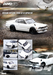 Inno64 Nissan Skyline 2000 GT-R (KPGC10) in White 1:64 (ONLINE ORDER ONLY)