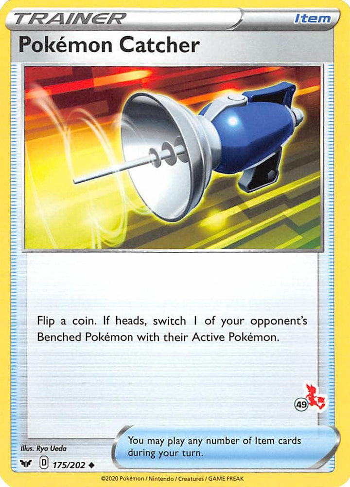 Pokemon Catcher (175/202) (Cinderace Stamp #49) [Battle Academy 2022] (Online Only)