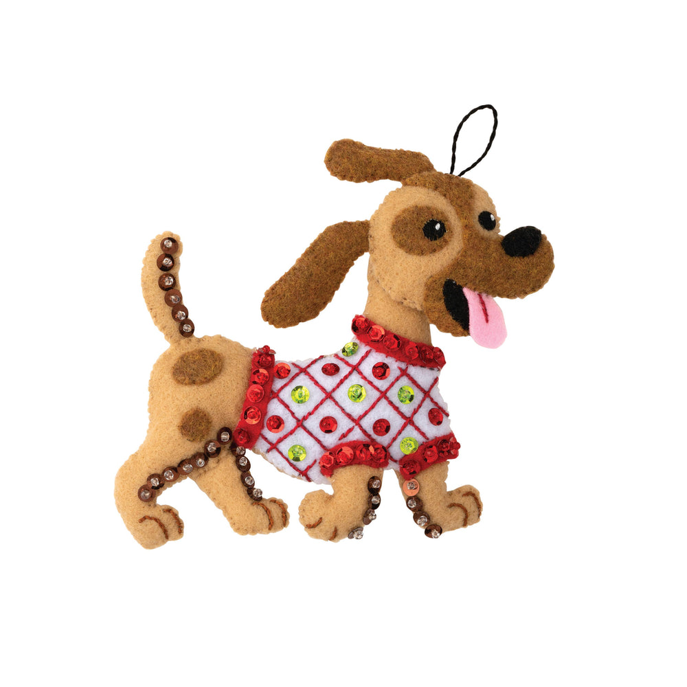 Bucilla Dogs in Ugly Sweaters Felt Ornament Kit – Set of 5 Christmas Dog Ornaments (ONLINE ORDER ONLY)