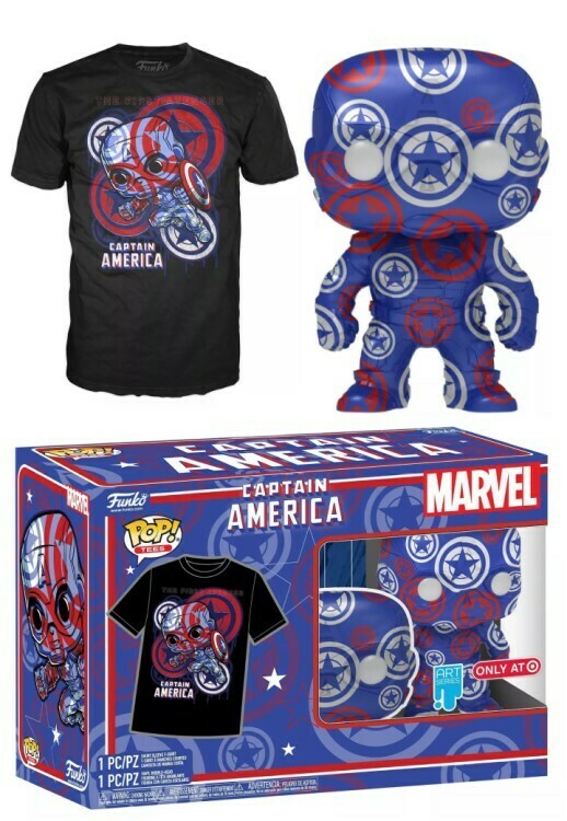 Captain America (Art Series) & Captain America Tee (L, Sealed) 36 - Target Exclusive (Online Order Only)