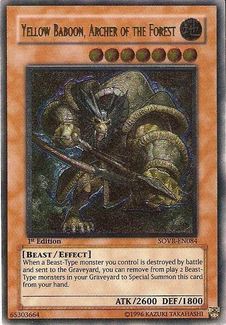 Yellow Baboon, Archer of the Forest [SOVR-EN084] Ultimate Rare (ONLINE ORDER ONLY)