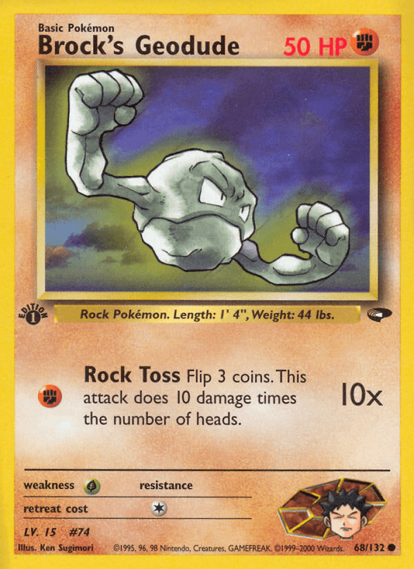 Brock's Geodude (68/132) [Gym Challenge 1st Edition] (Online Only)