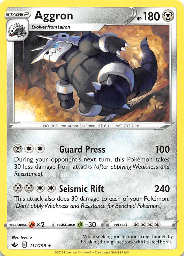 Aggron (111/198) [Sword & Shield: Chilling Reign] (Online Only)