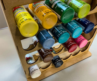 Vertical Paint Rack For 2oz Craft Paints - 36mm Diameter Bottles (Online Order Only) (Online Order Only)