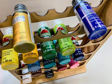 Vertical Paint Rack For 2oz Craft Paints - 36mm Diameter Bottles (Online Order Only) (Online Order Only)