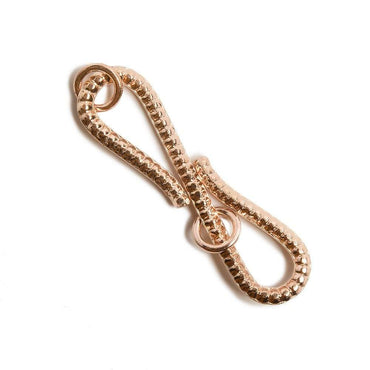 36x11mm Rose Gold plated Silver S Hook Ribbed Design 1 pcs (ONLINE ORDER ONLY)