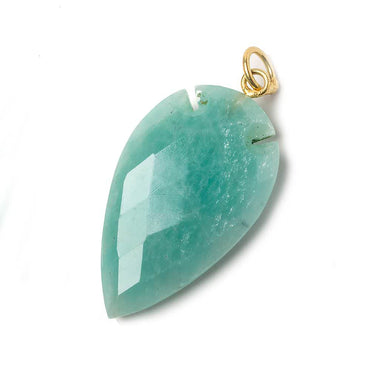 36x20mm Amazonite Faceted Arrowhead Focal Pendant 1 piece (ONLINE ORDER ONLY)