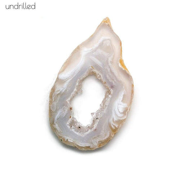 36x20mm Beige & White Color Occo Agate Slice 1 piece (ONLINE ORDER ONLY)