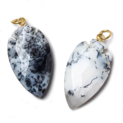 36x20mm Dendritic Opal Faceted Arrowhead Focal Pendant 1 piece (ONLINE ORDER ONLY)