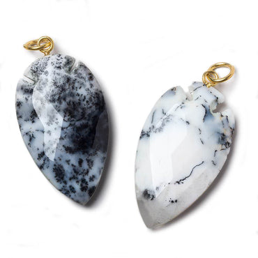 36x20mm Dendritic Opal Faceted Arrowhead Focal Pendant 1 piece (ONLINE ORDER ONLY)