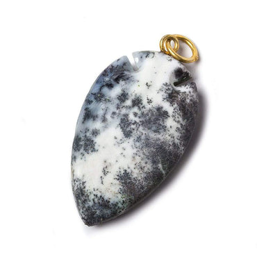 36x20mm Matte Dendritic Opal Matte Arrowhead Focal Pendant 1 piece (ONLINE ORDER ONLY)