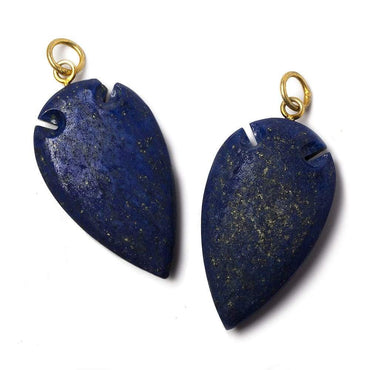 36x20mm Lapis Lazuli Matte Arrowhead Focal Pendant 1 piece (ONLINE ORDER ONLY)