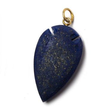 36x20mm Lapis Lazuli Matte Arrowhead Focal Pendant 1 piece (ONLINE ORDER ONLY)