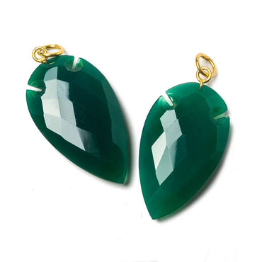 36x20mm Pine Green Onyx Faceted Arrowhead Focal Pendant 1 piece (ONLINE ORDER ONLY)