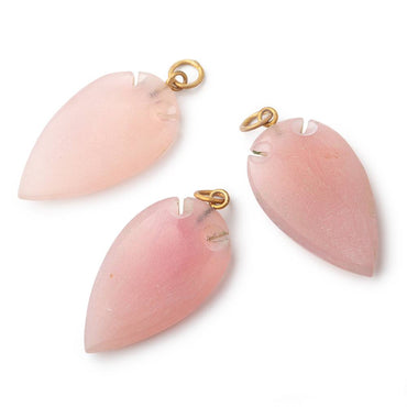 36x20mm Rose Pink Chalcedony Matte Arrowhead Focal Pendant 1 piece (ONLINE ORDER ONLY)