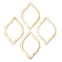 36x26mm Brushed Marquise Charm Set of 4 pieces (ONLINE ORDER ONLY)