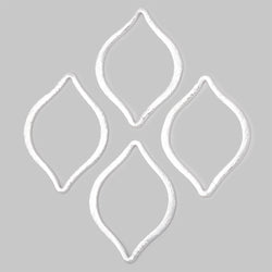 36x26mm Brushed Marquise Charm Set of 4 pieces (ONLINE ORDER ONLY)