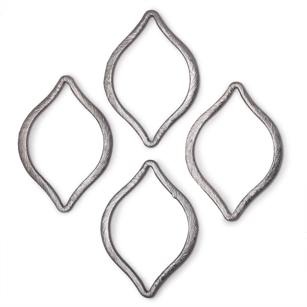 36x26mm Brushed Marquise Charm Set of 4 pieces (ONLINE ORDER ONLY)