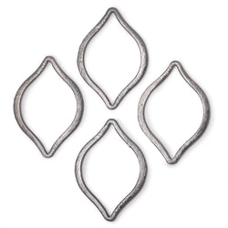 36x26mm Brushed Marquise Charm Set of 4 pieces (ONLINE ORDER ONLY)