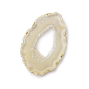 36x30mm Golden & Cream Occo Agate Slice Bead 1 piece (ONLINE ORDER ONLY)