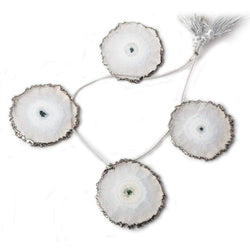 36x36-40x40mm Black Gold Leafed Solar Quartz Slices AAA Grade 4 pieces (ONLINE ORDER ONLY)