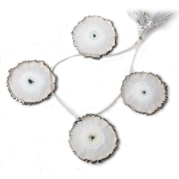 36x36-40x40mm Black Gold Leafed Solar Quartz Slices AAA Grade 4 pieces (ONLINE ORDER ONLY)