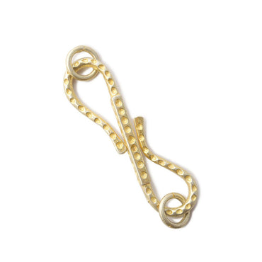 36x9mm Vermeil Hammered S-Hook 1 piece (ONLINE ORDER ONLY)