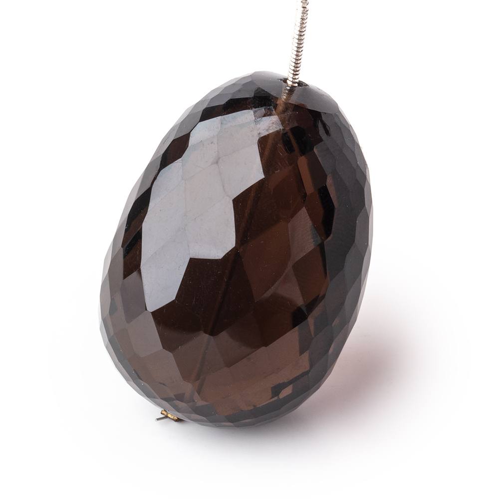 37-39mm Smoky Quartz Faceted Nugget Focal Bead 1 piece (ONLINE ORDER ONLY)