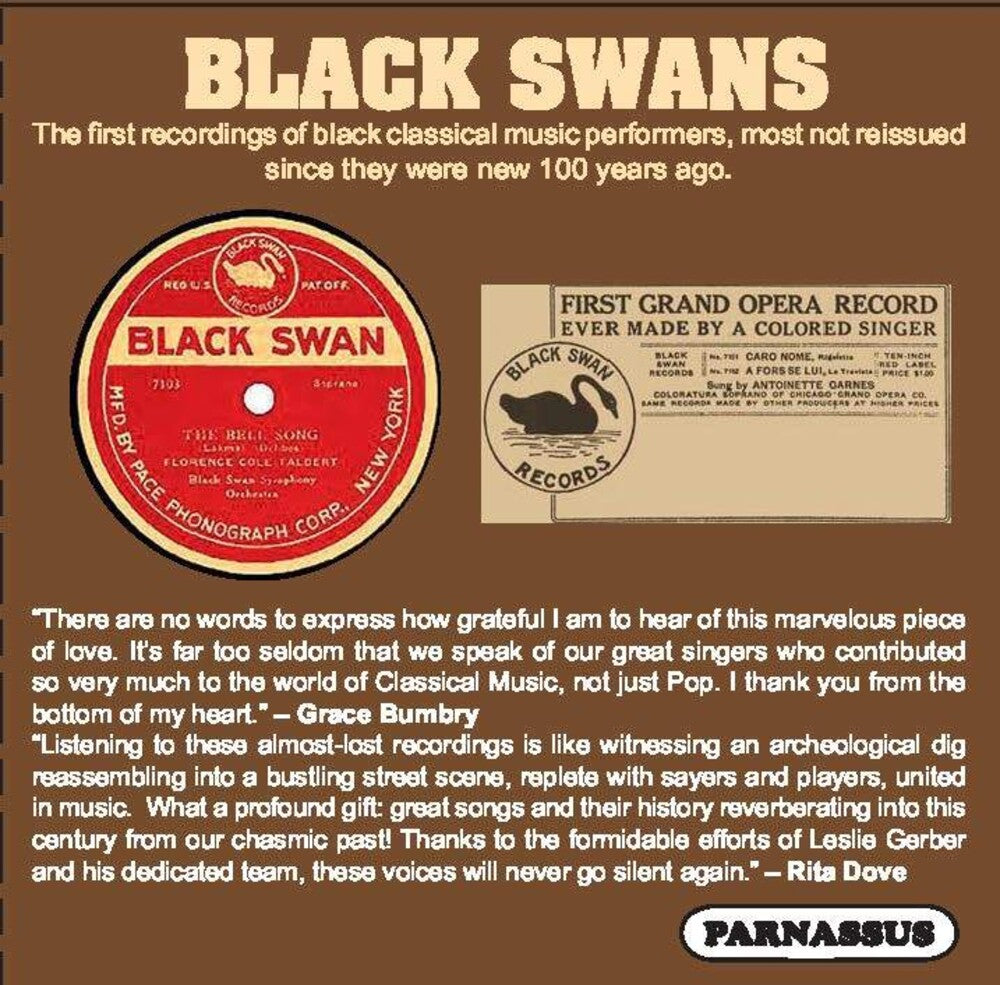 BLACK SWANS: Earliest African-American Classical Stars [CD]