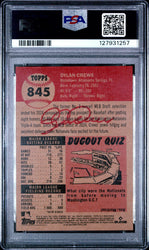Graded 2025 Topps Living Dylan Crews #845 Rookie RC Baseball Card PSA 10 Gem Mint (ONLINE ORDER ONLY)