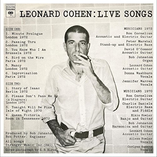 Leonard Cohen: Live Songs [LP]