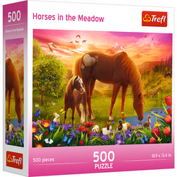 Trefl Red 500 Piece Jigsaw Puzzle - Family of Horses (ONLINE ORDER ONLY)