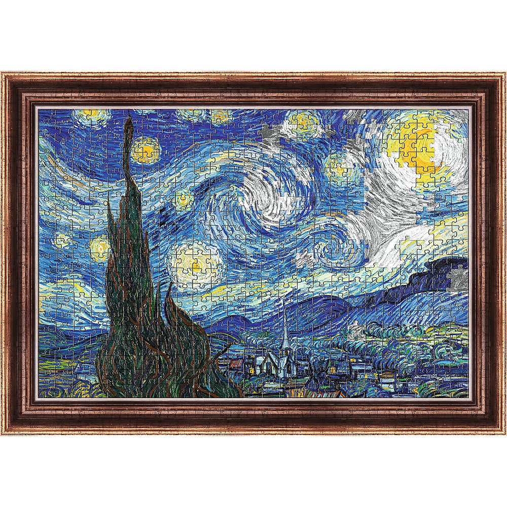 Trefl Red ArtFrame Puzzle The Starry Night Vincent van Gogh 500 Piece Puzzle