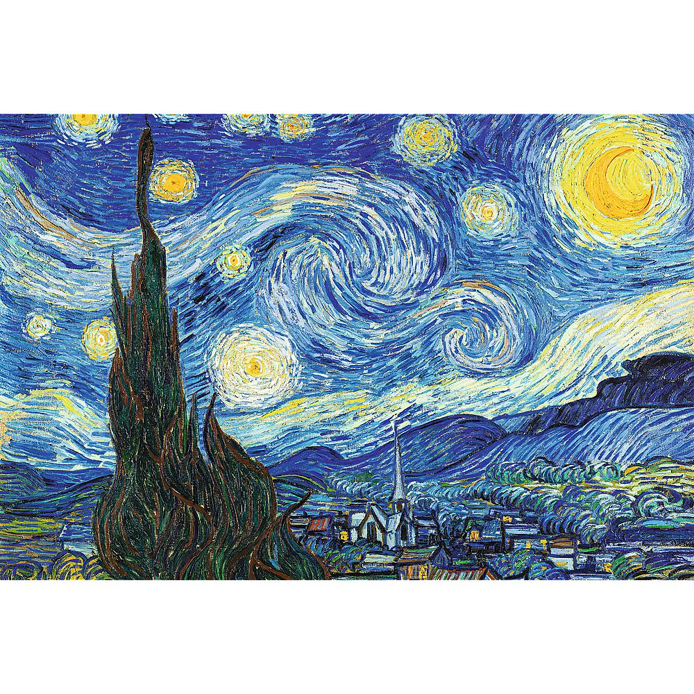 Trefl Red ArtFrame Puzzle The Starry Night Vincent van Gogh 500 Piece Puzzle