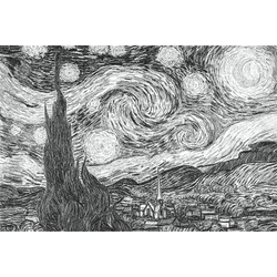 Trefl Red ArtFrame Puzzle The Starry Night Vincent van Gogh 500 Piece Puzzle