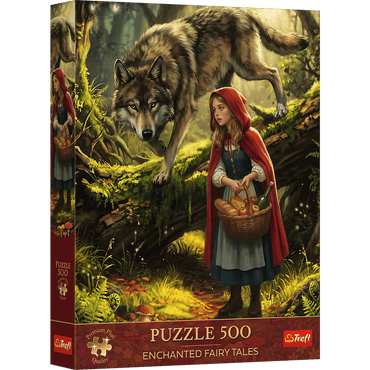 Trefl Premium Plus Enchanted Fairy Tales Little Red Riding Hood and the Wolf 500 Piece Puzzle (ONLINE ORDER ONLY)